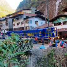 Aguas Calientes with the Machu Picchu train